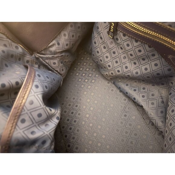 RARE Tod's D-Bag Styling Suede Navy Blue Top Handle Medium Handbag Bauletto - Picture 11 of 13